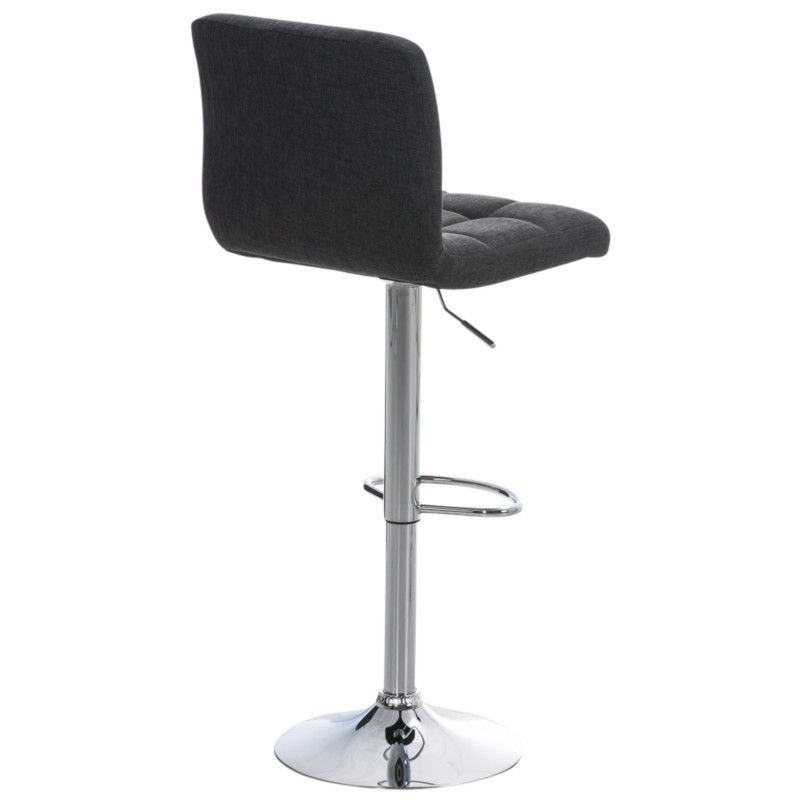 Juego de 2 taburetes de bar Perú, tela gris oscuro C