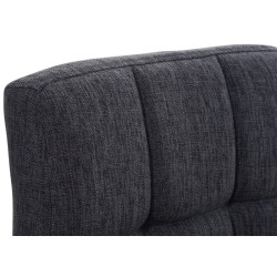 Juego de 2 taburetes de bar Perú, tela gris oscuro C