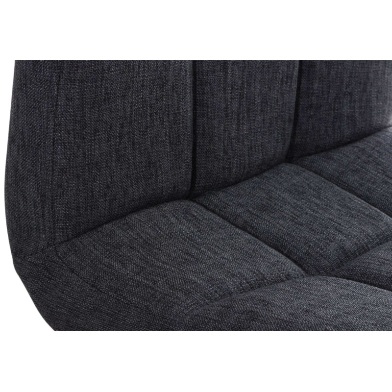 Juego de 2 taburetes de bar Perú, tela gris oscuro C