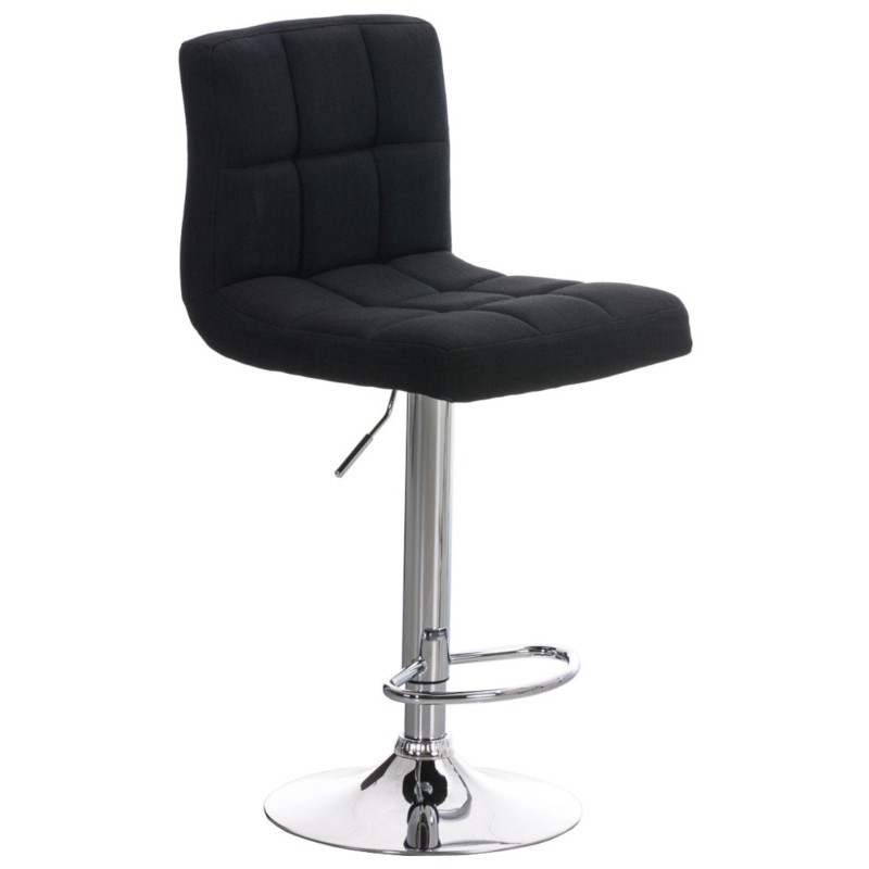 Juego de 2 taburetes de bar Perú FABRIC C negro