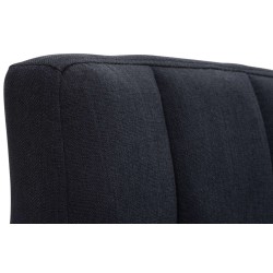 Juego de 2 taburetes de bar Perú FABRIC C negro