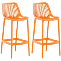 Juego de 2 taburetes de bar Air naranjas