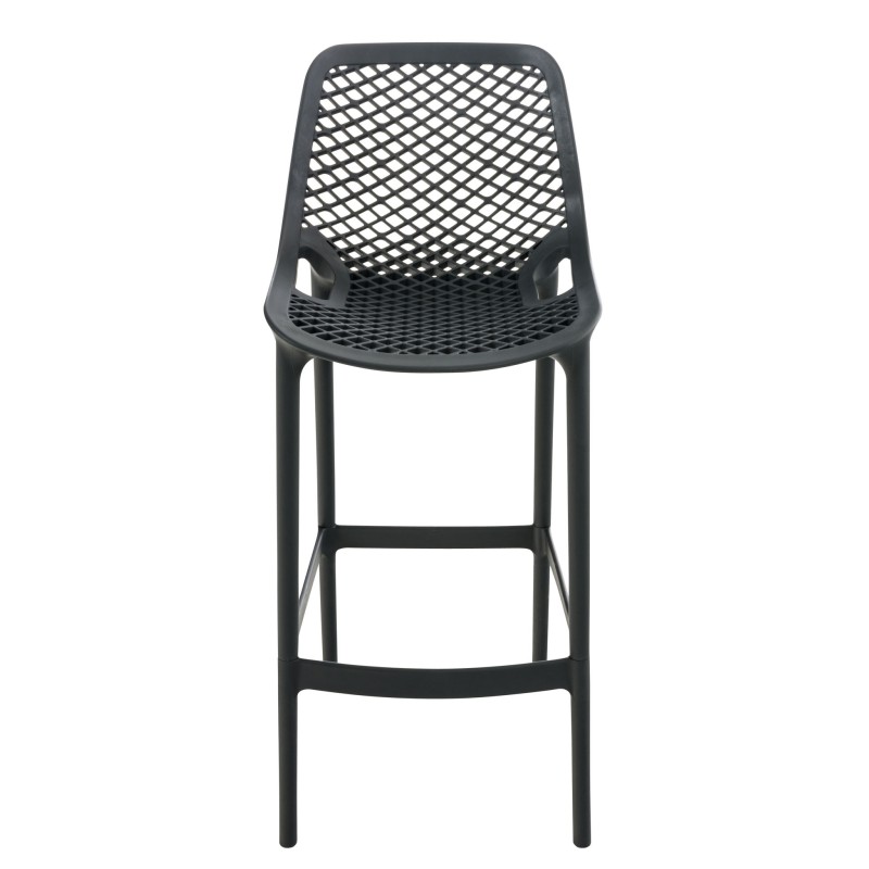 Juego de 2 taburetes de bar Air, gris oscuro