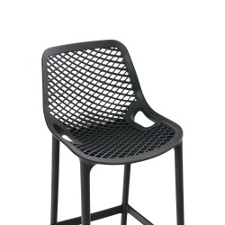 Juego de 2 taburetes de bar Air, gris oscuro
