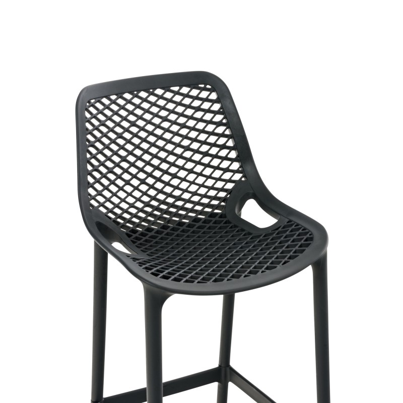 Juego de 2 taburetes de bar Air, gris oscuro