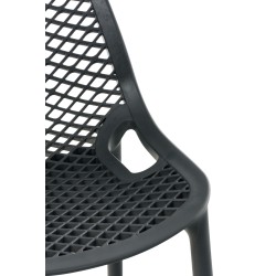 Juego de 2 taburetes de bar Air, gris oscuro