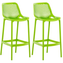 Juego de 2 taburetes de bar Air verdes