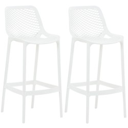 Juego de 2 taburetes de bar Air blancos