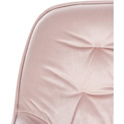 Taburete de bar Gibson de terciopelo rosa