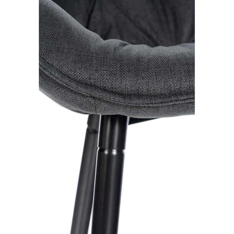 Taburete de bar Gibson en tela gris oscuro