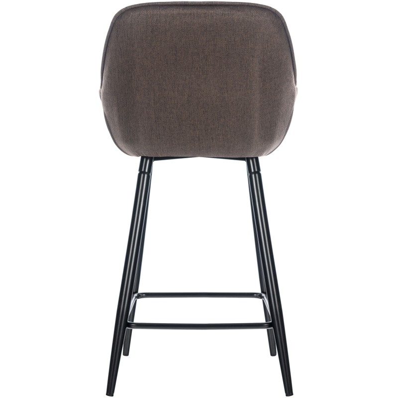 Taburete de bar de tela marrón Gibson