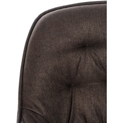 Taburete de bar de tela marrón Gibson