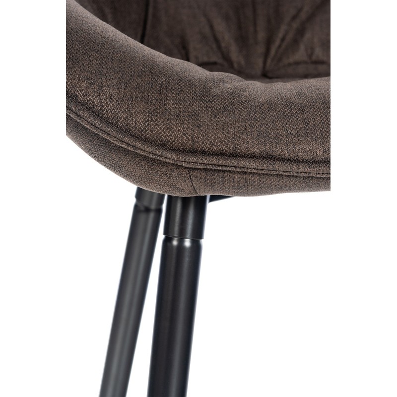 Taburete de bar de tela marrón Gibson