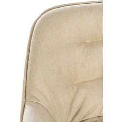 Taburete de bar de tela color crema Gibson