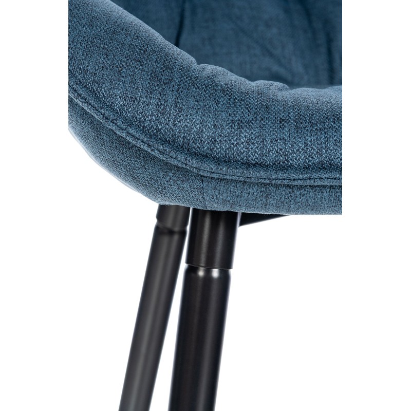 Taburete de bar de tela azul Gibson