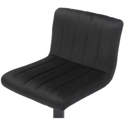 Taburete de bar Jamie en terciopelo negro