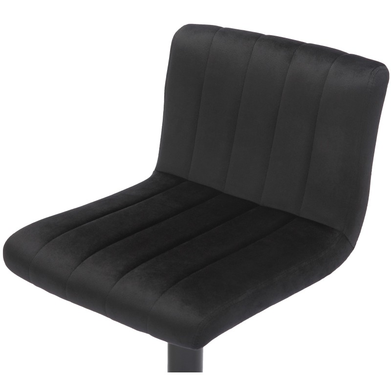 Taburete de bar Jamie en terciopelo negro