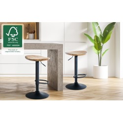 Taburete de bar Skelde natura