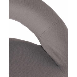 Juego de 2 taburetes de bar Olinda en tela negra y gris