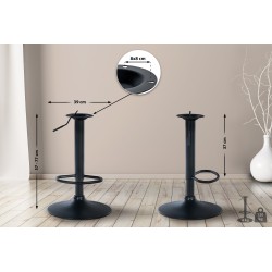 Estructura de repuesto para taburete de bar 8 x 8 cm color negro