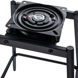 Taburete de bar giratorio Weston en piel sintética gris