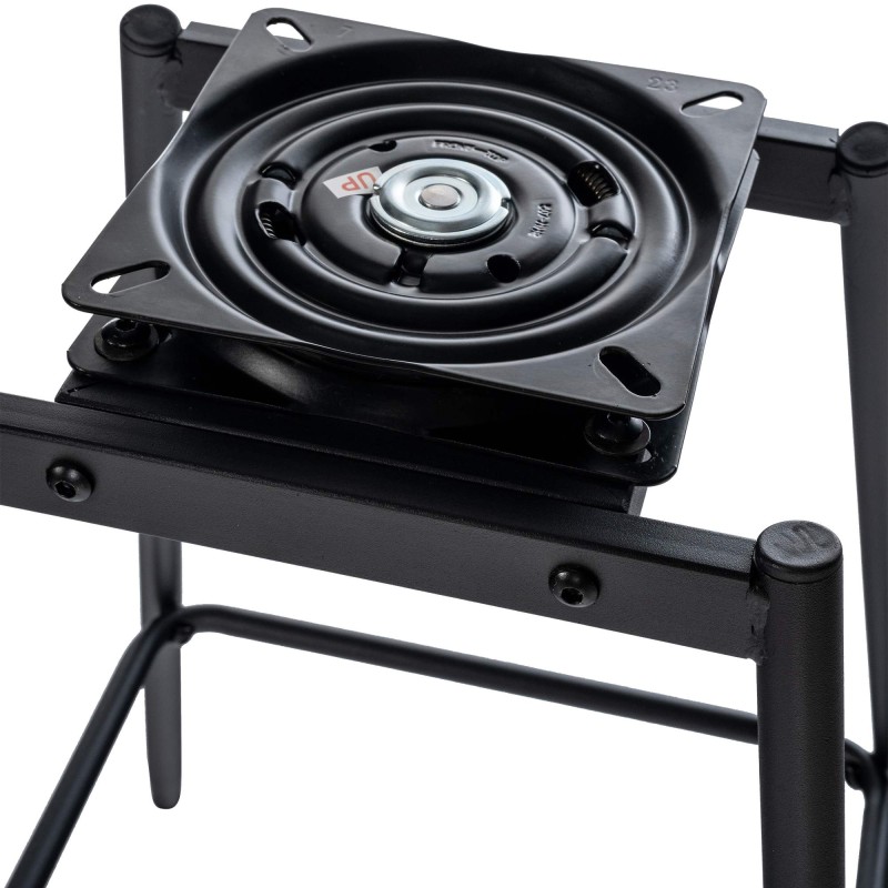 Taburete de bar giratorio Weston en piel sintética gris