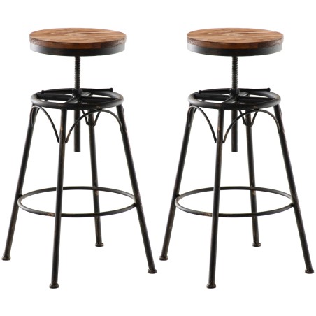 Juego de 2 taburetes de bar Beam de bronce