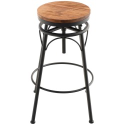 Juego de 2 taburetes de bar Beam negros