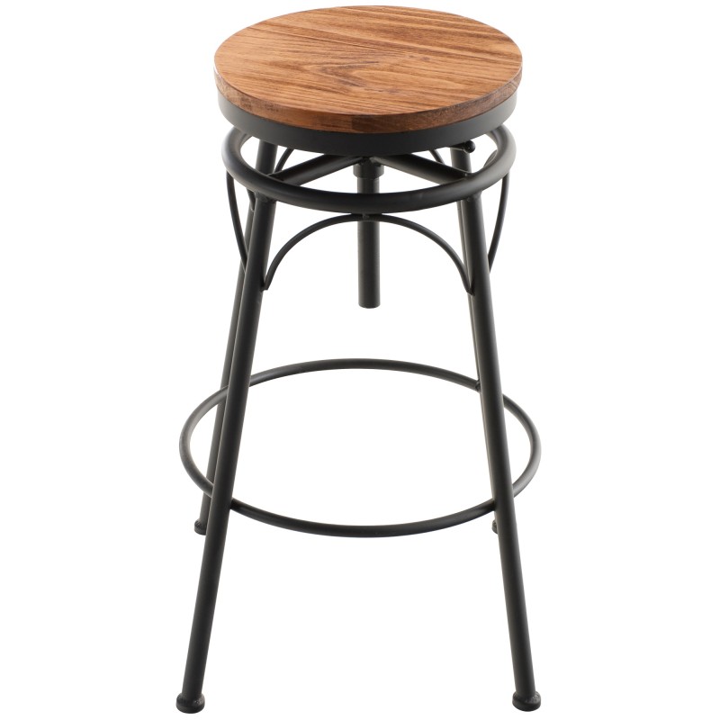 Juego de 2 taburetes de bar Beam negros