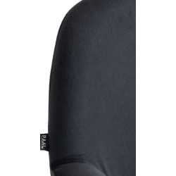 Taburete de bar Braga en terciopelo cromado negro