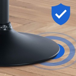 Taburete de bar Braga en terciopelo negro y crema