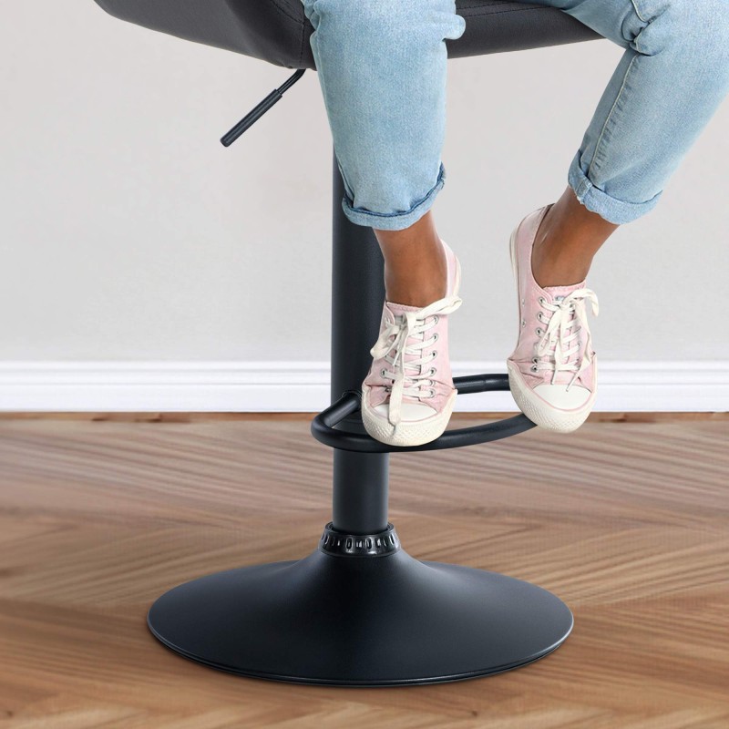 Taburete de bar Braga terciopelo negro