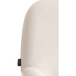 Taburete de bar Braga de terciopelo blanco crema