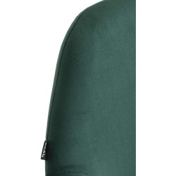 Taburete de bar Braga en terciopelo blanco y verde oscuro