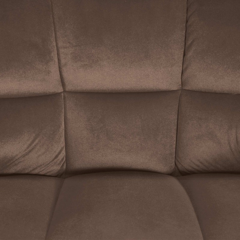 Taburete de bar Damaso B de terciopelo con estructura de 4 patas en color marrón