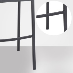 Taburete de bar Damaso B de terciopelo con estructura de 4 patas en color marrón