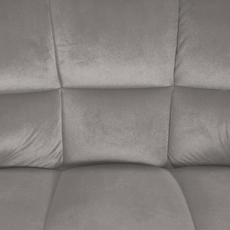 Taburete de bar Damaso B de terciopelo con estructura de 4 patas en color gris