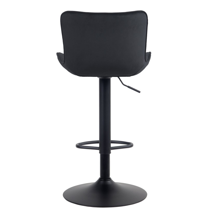 Taburete de bar Emma en terciopelo negro