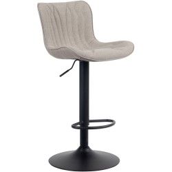 Taburete de bar Linus en tela color topo