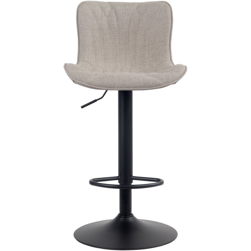 Taburete de bar Linus en tela color topo