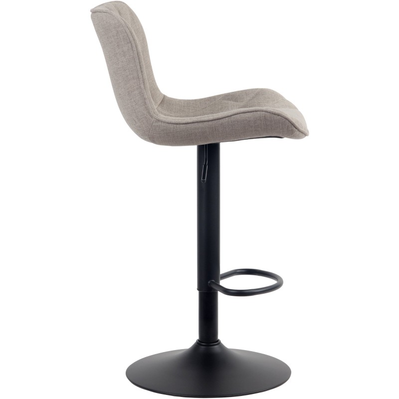 Taburete de bar Linus en tela color topo