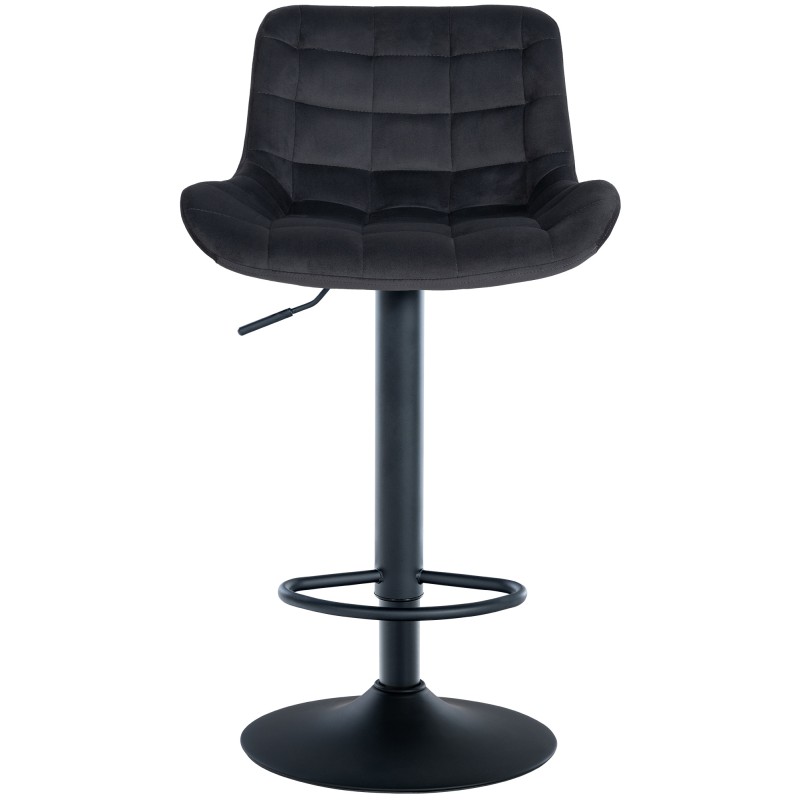 Taburete de bar Tover en terciopelo negro