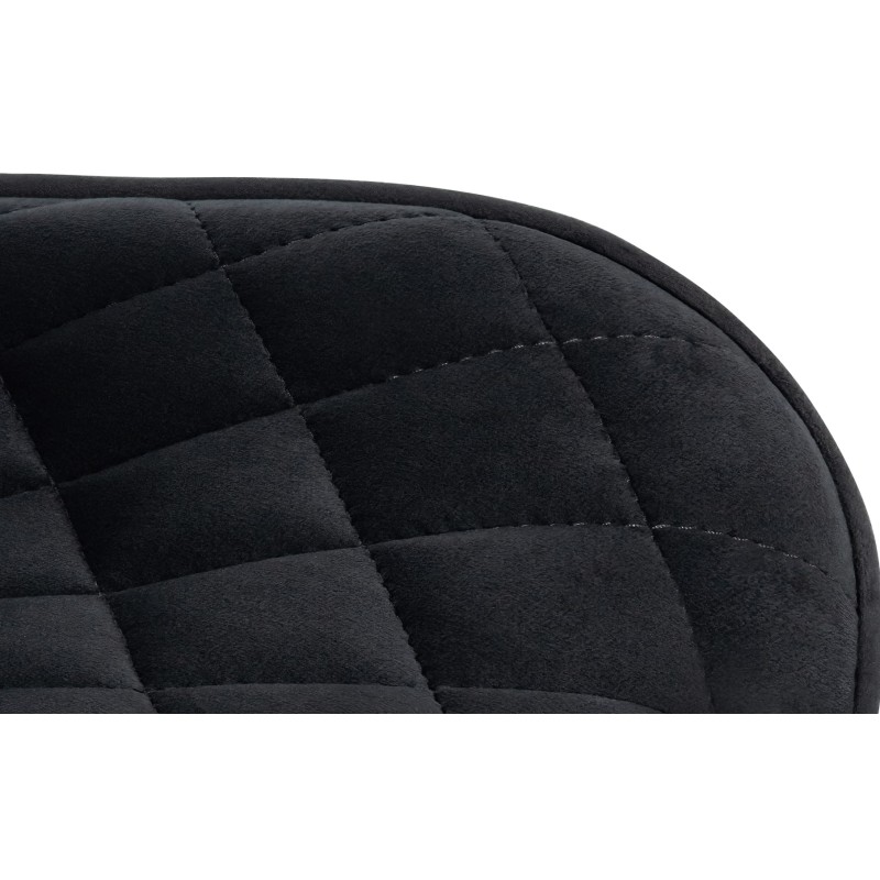 Taburete de bar Minosa de terciopelo negro
