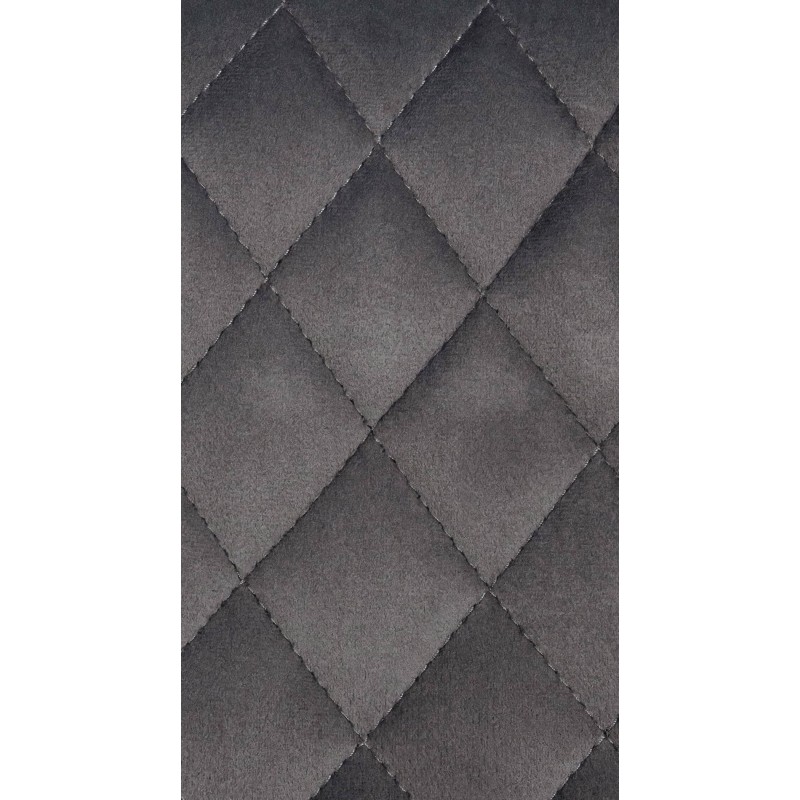 Taburete de bar Minosa de terciopelo gris oscuro