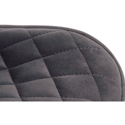 Taburete de bar Minosa de terciopelo gris oscuro
