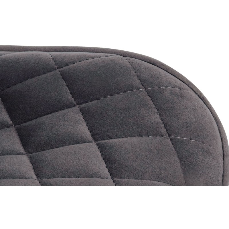 Taburete de bar Minosa de terciopelo gris oscuro