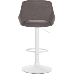 Taburete de bar Milet en tejido blanco y gris oscuro Taburete de bar Milet en tejido blanco y gris oscuro