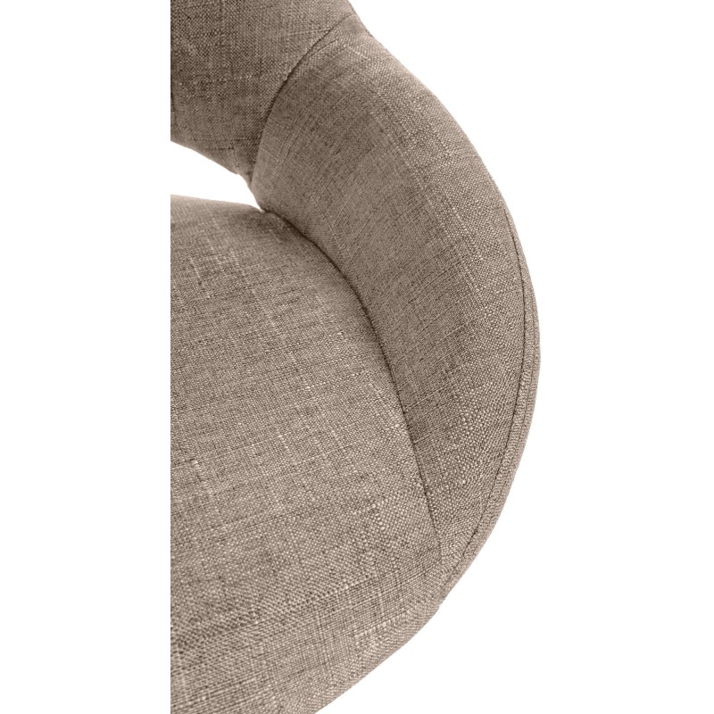 Taburete de bar Milet en tela negra topo