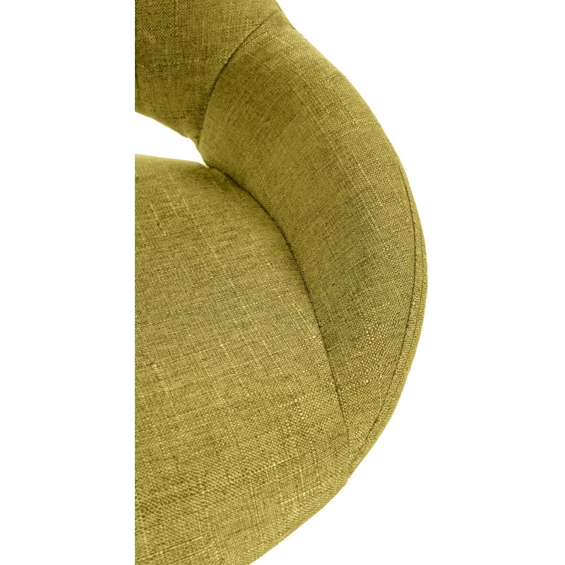 Taburete de bar Milet en tela cromada verde