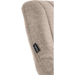 Taburete de bar Milet en tela cromada color topo Taburete de bar Milet en tela cromada color topo